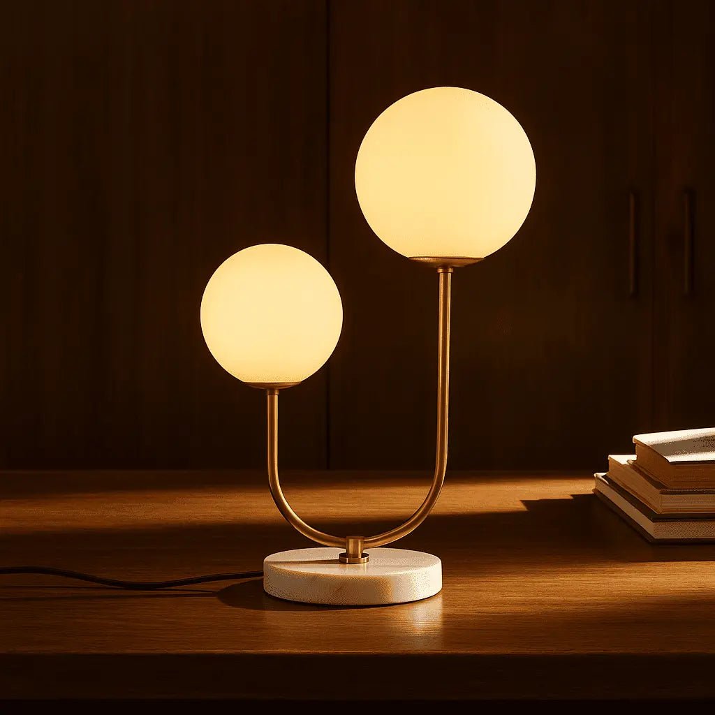 Lampa stołowa Giorgia z marmurową podstawą 45 cm