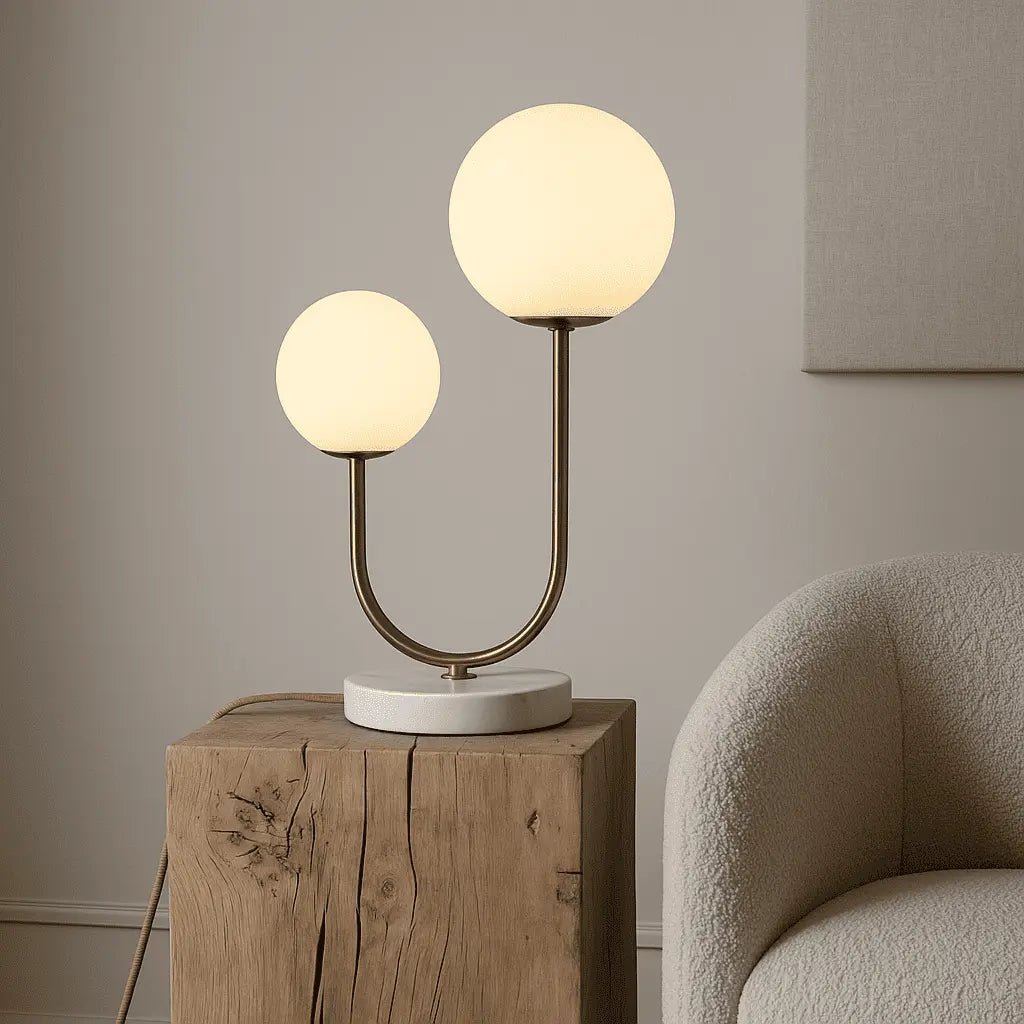 Lampa stołowa Giorgia z marmurową podstawą 45 cm
