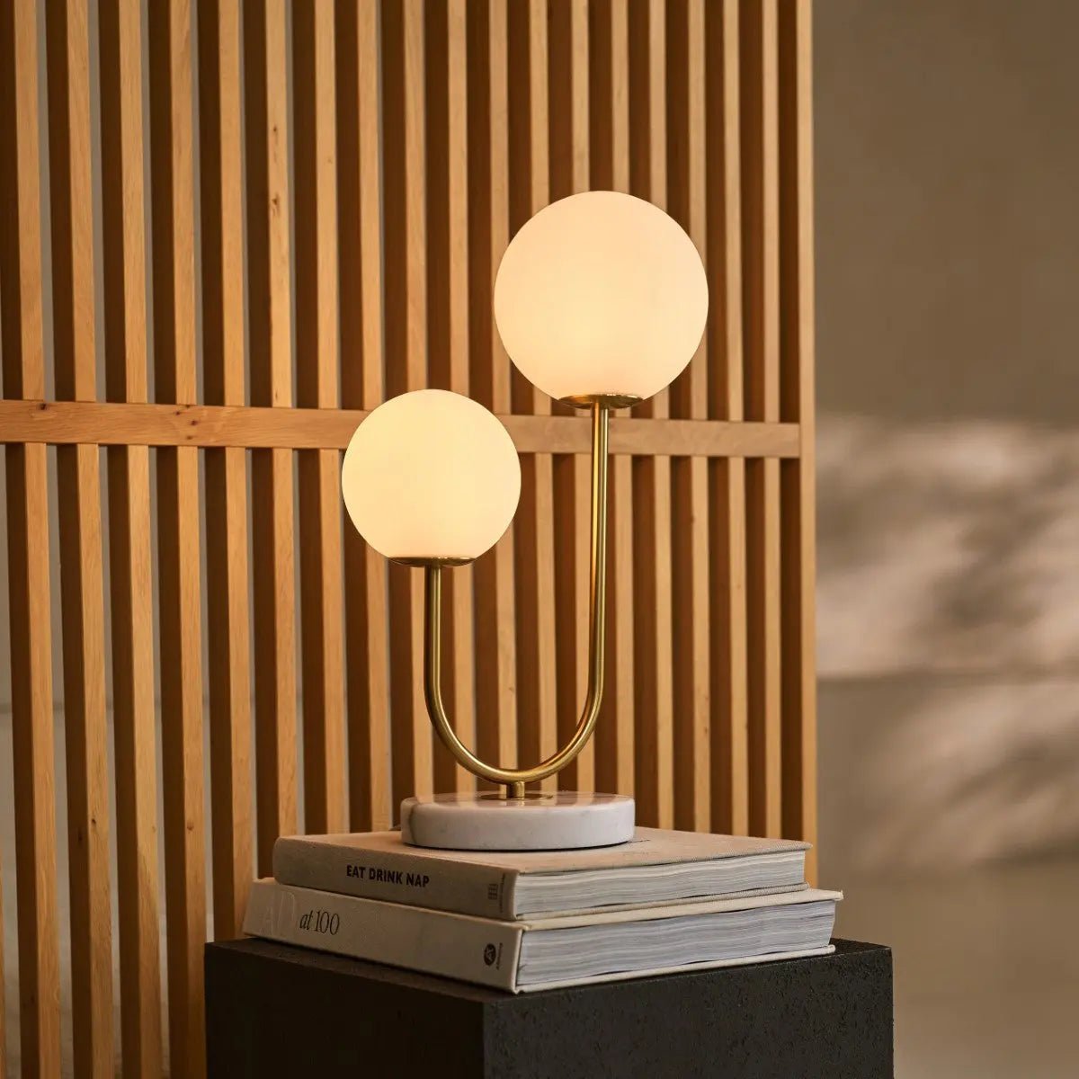 Lampa stołowa Giorgia z marmurową podstawą 45 cm