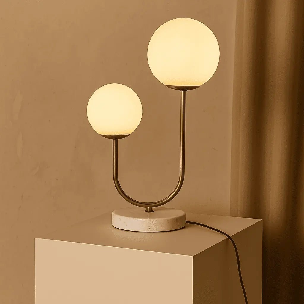 Lampa stołowa Giorgia z marmurową podstawą 45 cm