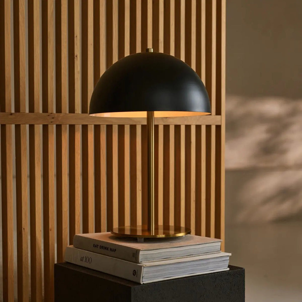 Lampa stołowa Lola czarno-złota 47 cm