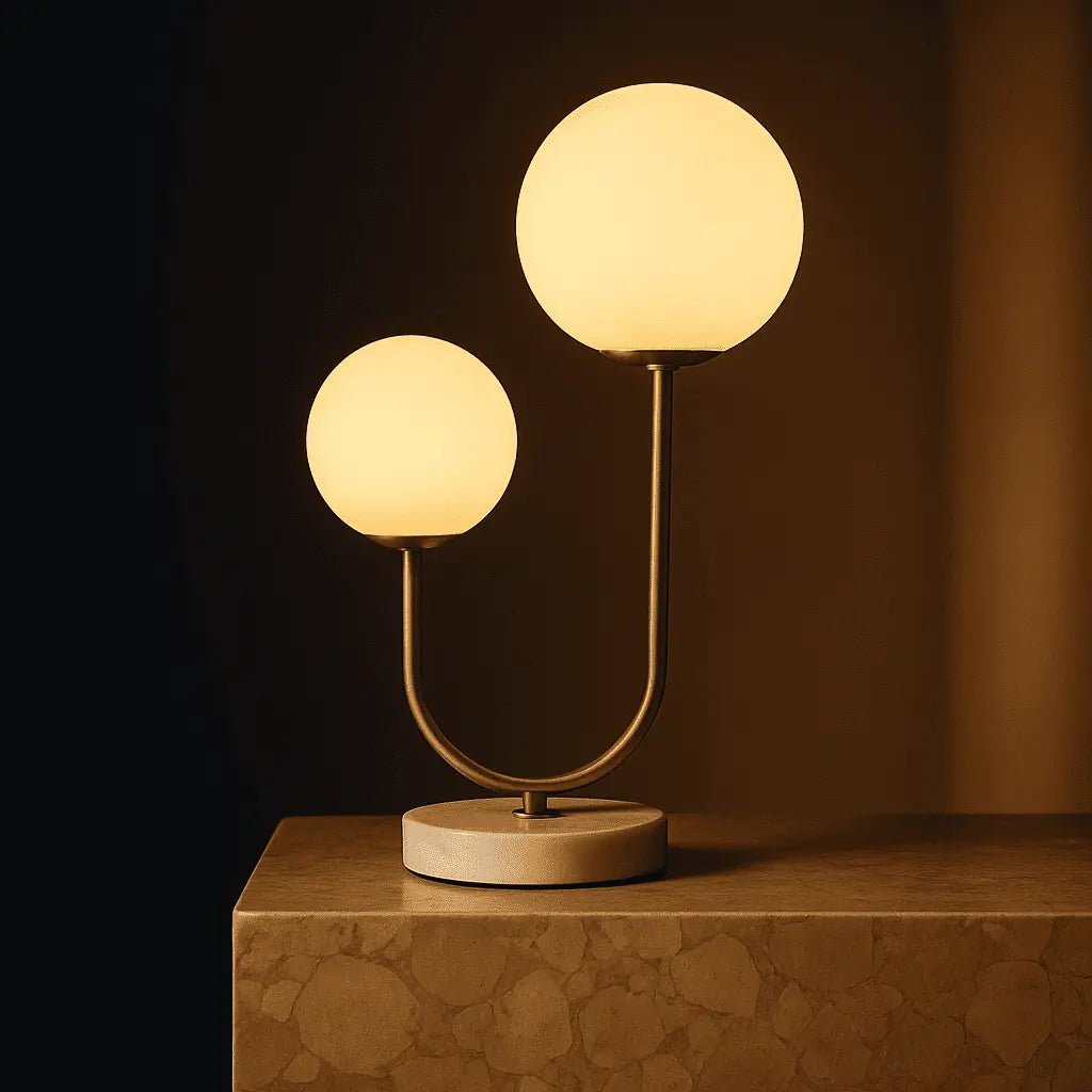 Lampa stołowa Giorgia z marmurową podstawą 45 cm