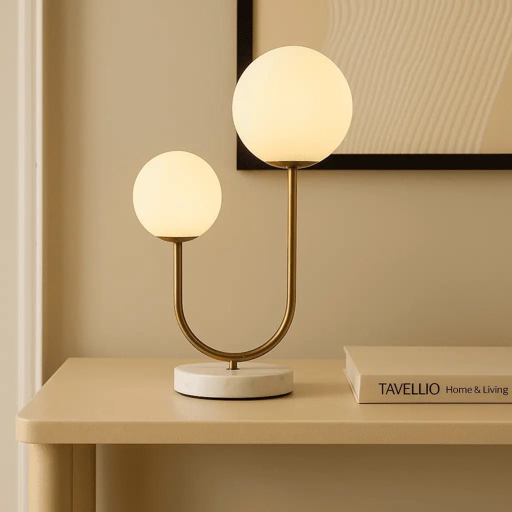 Lampa stołowa Giorgia z marmurową podstawą 45 cm