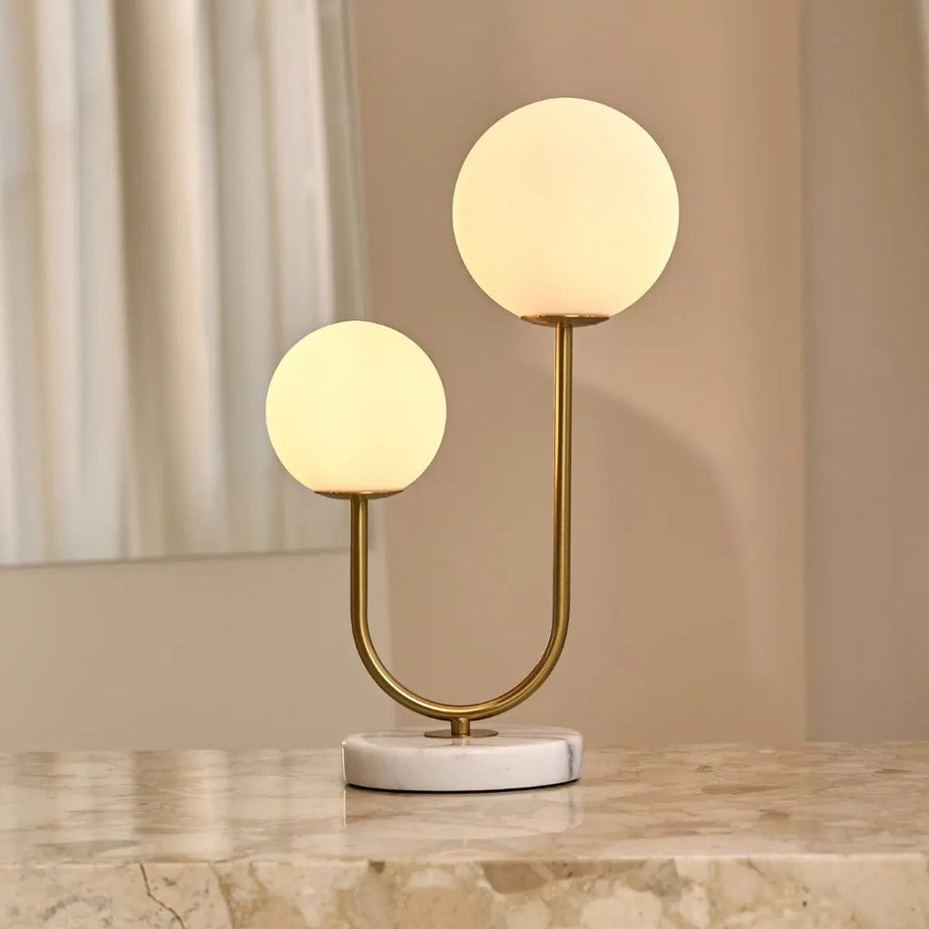 Lampa stołowa Giorgia z marmurową podstawą 45 cm